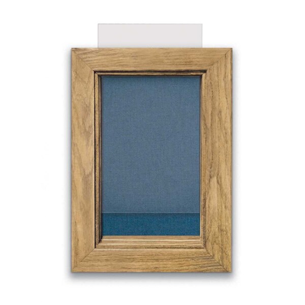 Indoor Enclosed Combo Board, 72"x36", Black Frame/Green & Cobalt